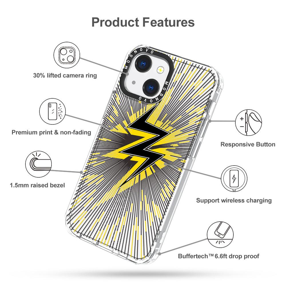 Lightning Bolt Phone Case - iPhone 13 Mini Case - MOSNOVO