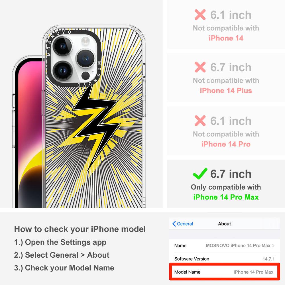 Lightning Bolt Phone Case - iPhone 14 Pro Max Case - MOSNOVO