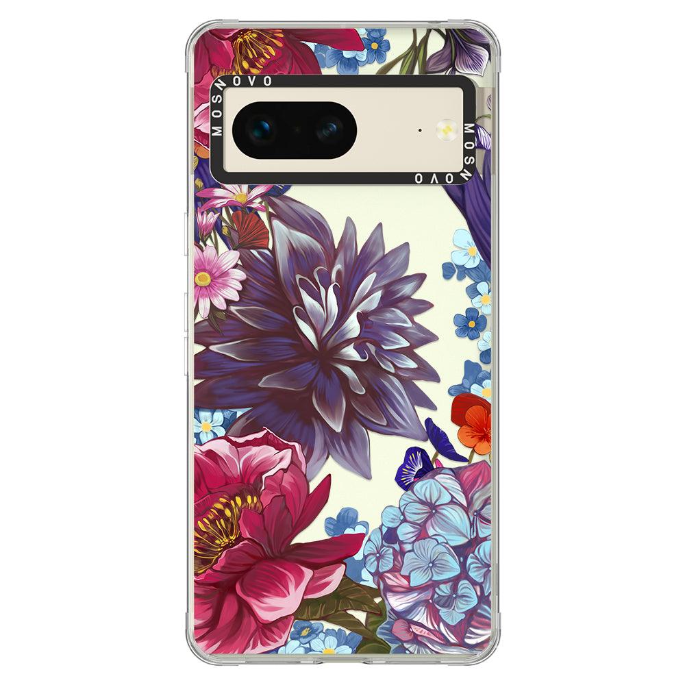 Lilac Floral Phone Case - Google Pixel 7 Case - MOSNOVO