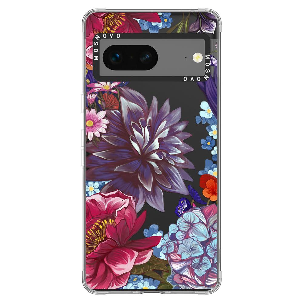 Lilac Floral Phone Case - Google Pixel 7 Case - MOSNOVO