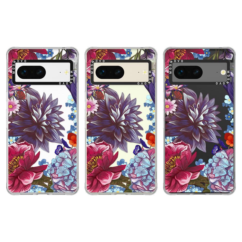 Lilac Floral Phone Case - Google Pixel 7 Case - MOSNOVO