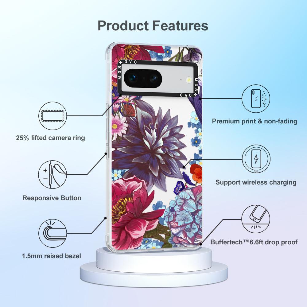 Lilac Floral Phone Case - Google Pixel 7 Case - MOSNOVO