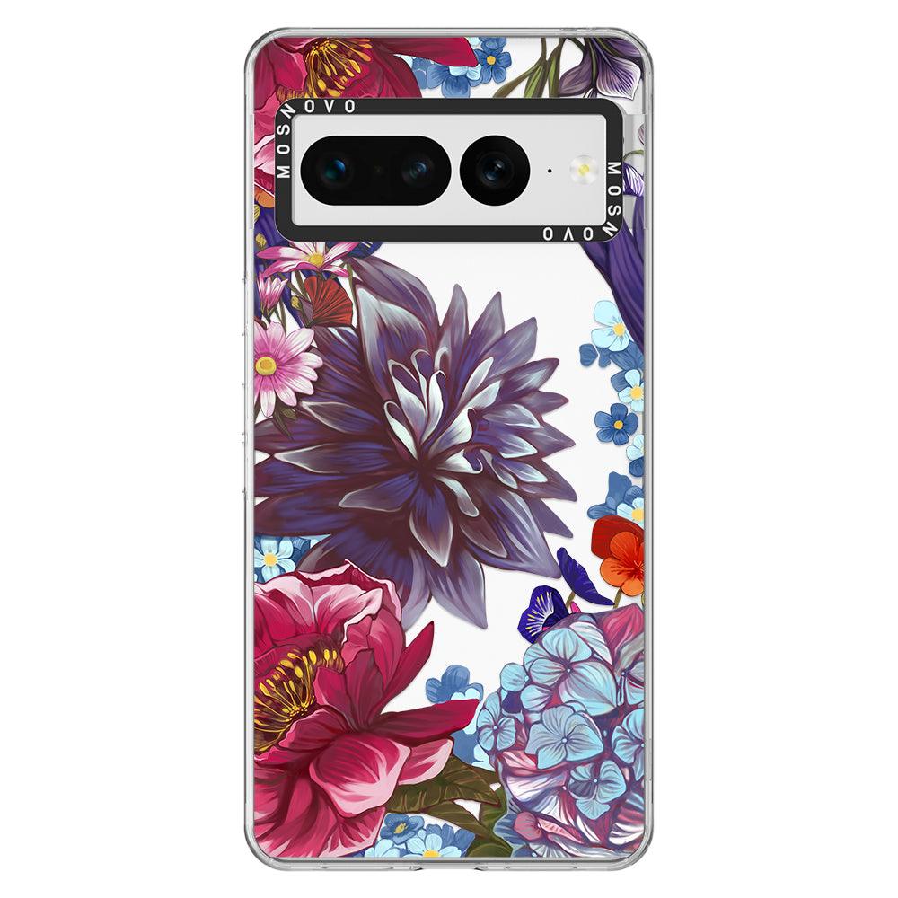 Lilac Floral Phone Case - Google Pixel 7 Pro Case - MOSNOVO