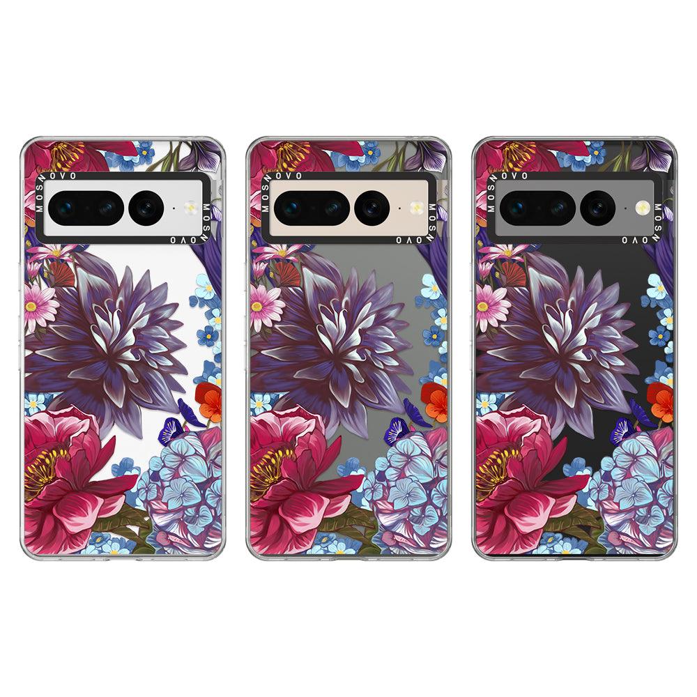 Lilac Floral Phone Case - Google Pixel 7 Pro Case - MOSNOVO