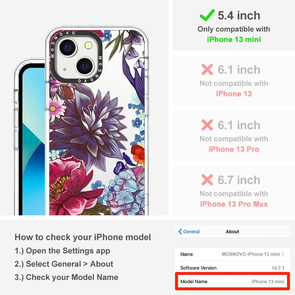 Blue Lilacs Phone Case - iPhone 13 Mini Case - MOSNOVO