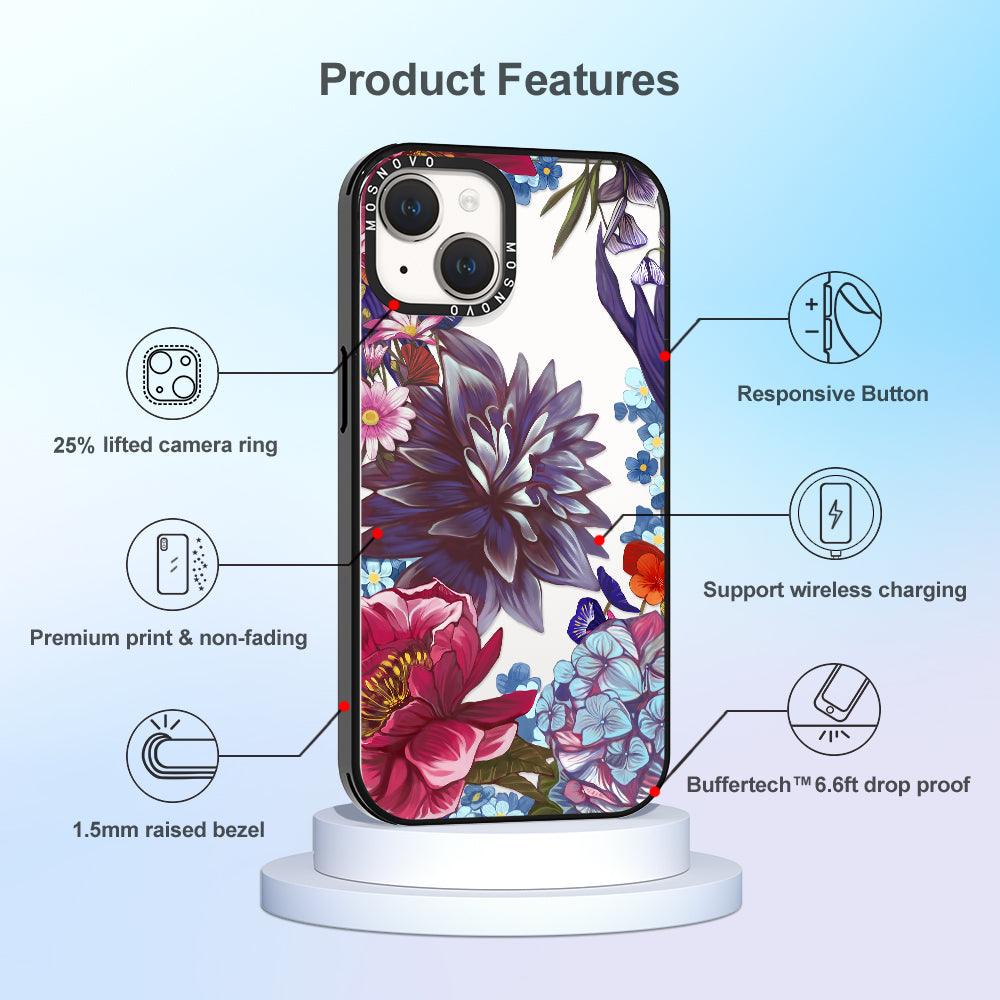 Blue Lilacs Phone Case - iPhone 14 Plus Case - MOSNOVO