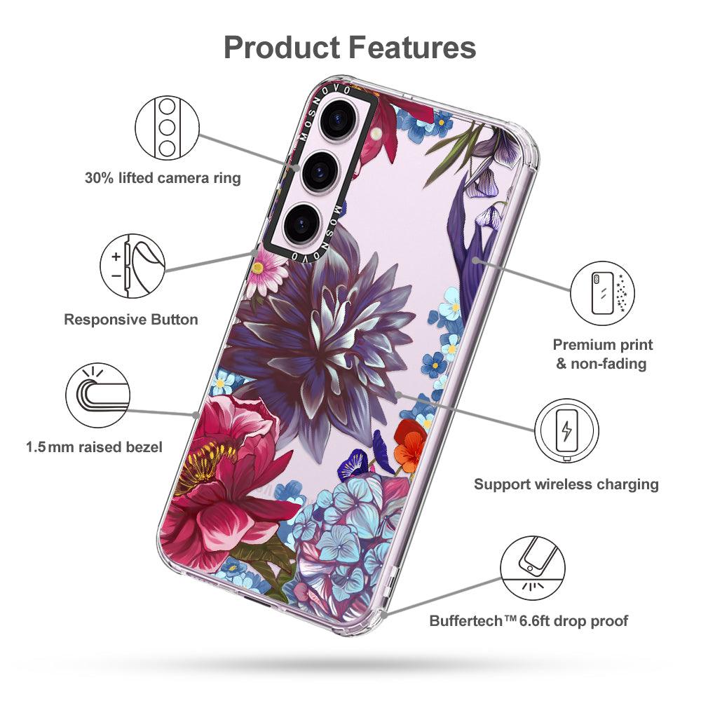 Lilac Floral Phone Case - Samsung Galaxy S23 Plus Case - MOSNOVO