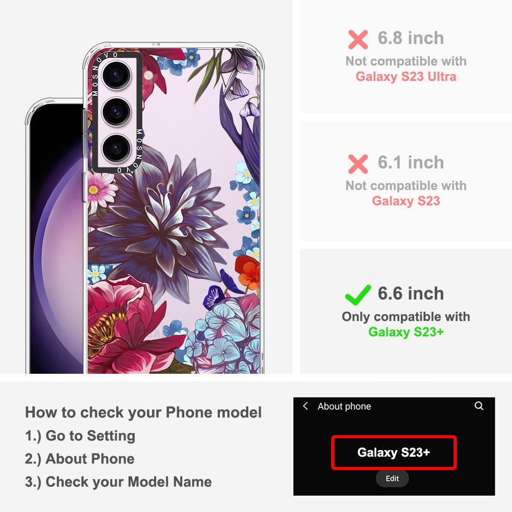 Lilac Floral Phone Case - Samsung Galaxy S23 Plus Case - MOSNOVO