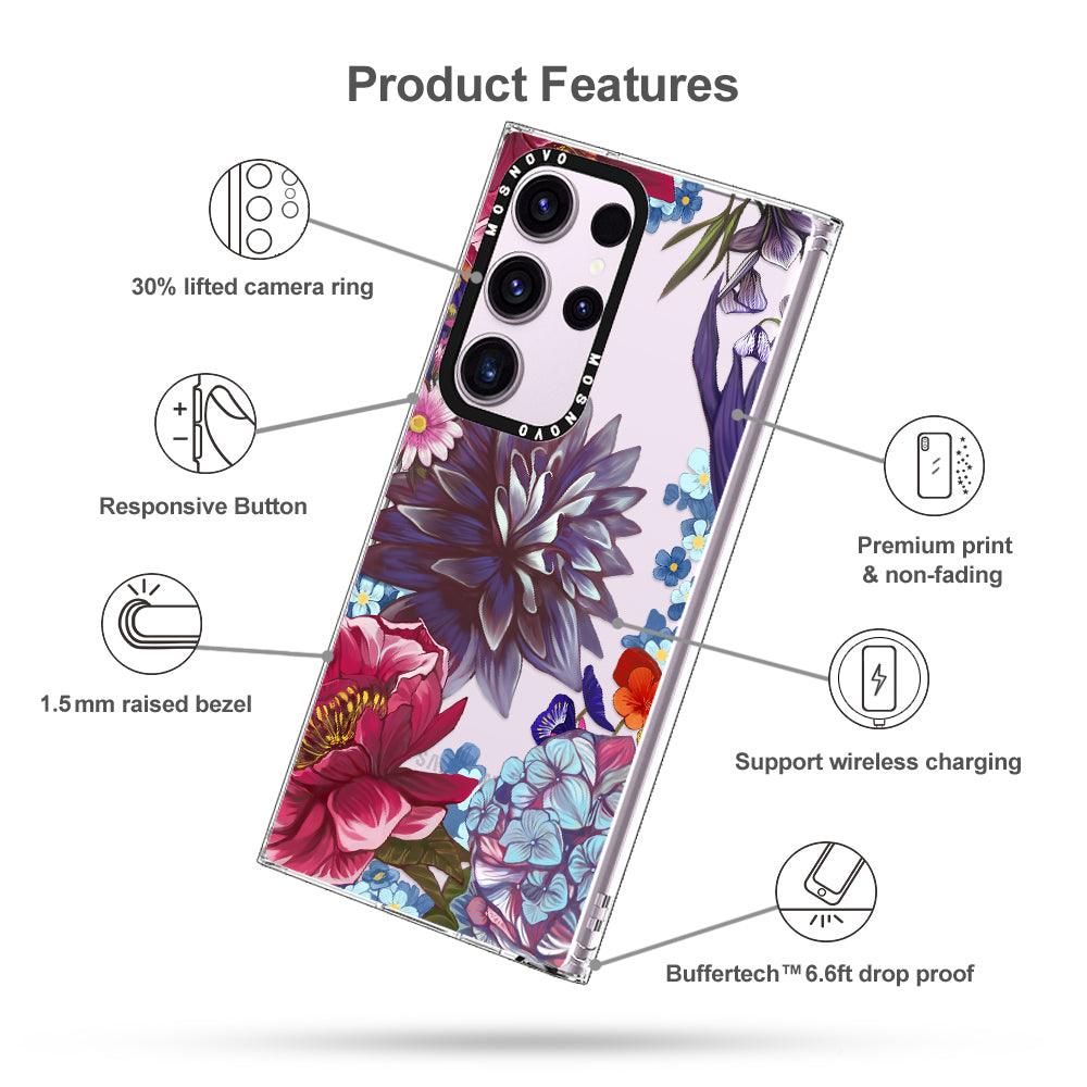 Lilac Floral Phone Case - Samsung Galaxy S23 Ultra Case - MOSNOVO