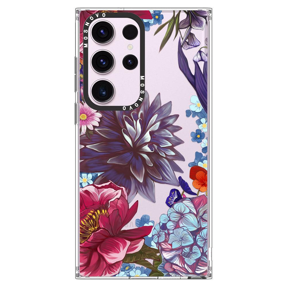 Lilac Floral Phone Case - Samsung Galaxy S23 Ultra Case - MOSNOVO