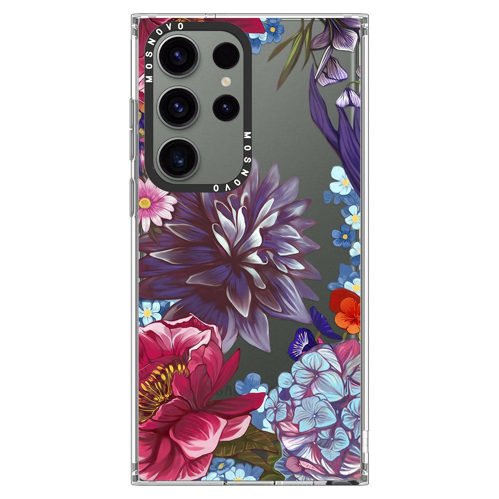 Lilac Floral Phone Case - Samsung Galaxy S23 Ultra Case - MOSNOVO