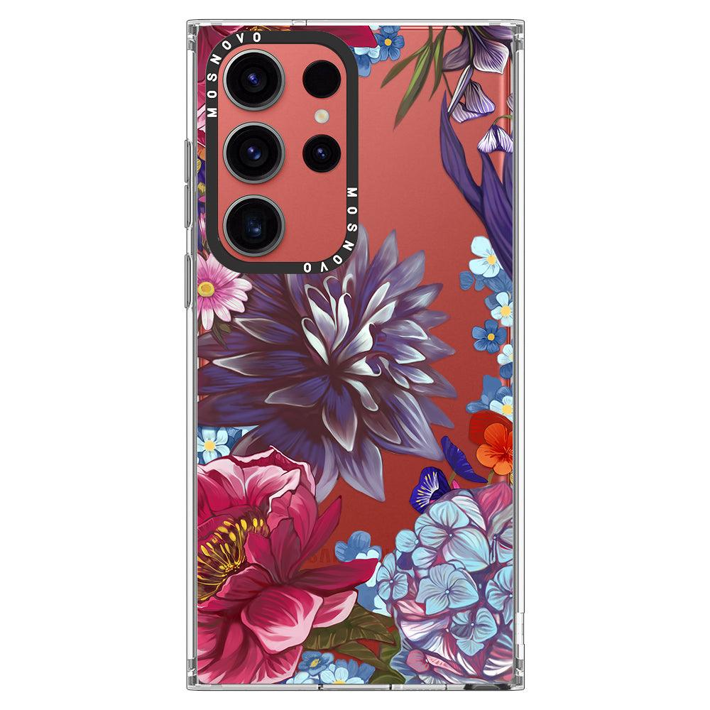 Lilac Floral Phone Case - Samsung Galaxy S23 Ultra Case - MOSNOVO