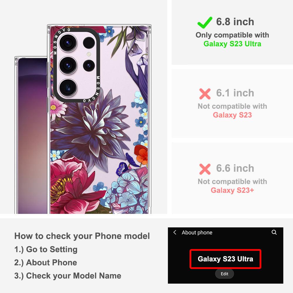 Lilac Floral Phone Case - Samsung Galaxy S23 Ultra Case - MOSNOVO