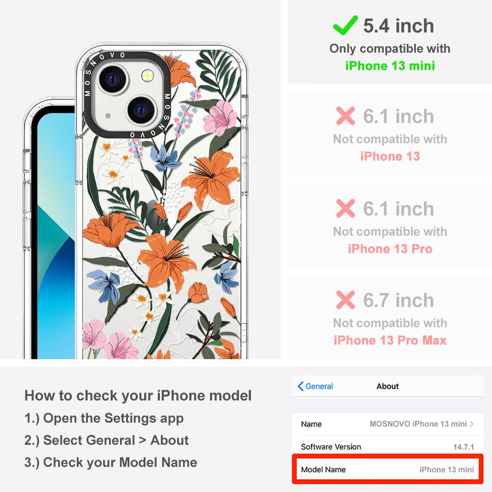 Lily Garden Phone Case - iPhone 13 Mini Case - MOSNOVO