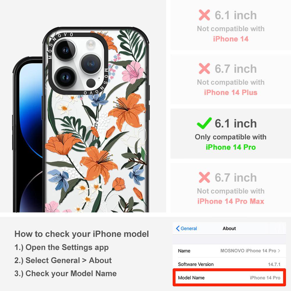Lily Garden Phone Case - iPhone 14 Pro Case - MOSNOVO
