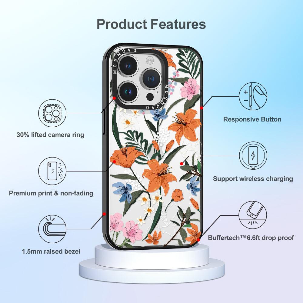 Lily Garden Phone Case - iPhone 14 Pro Case - MOSNOVO