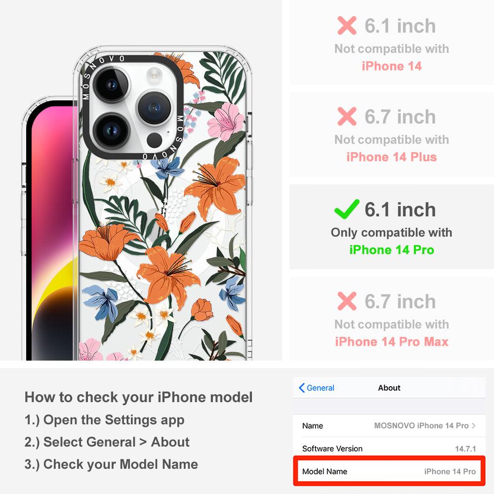 Lily Garden Phone Case - iPhone 14 Pro Case - MOSNOVO