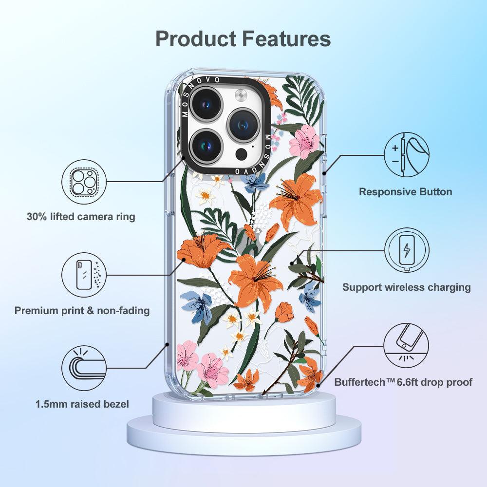 Lily Garden Phone Case - iPhone 14 Pro Case - MOSNOVO