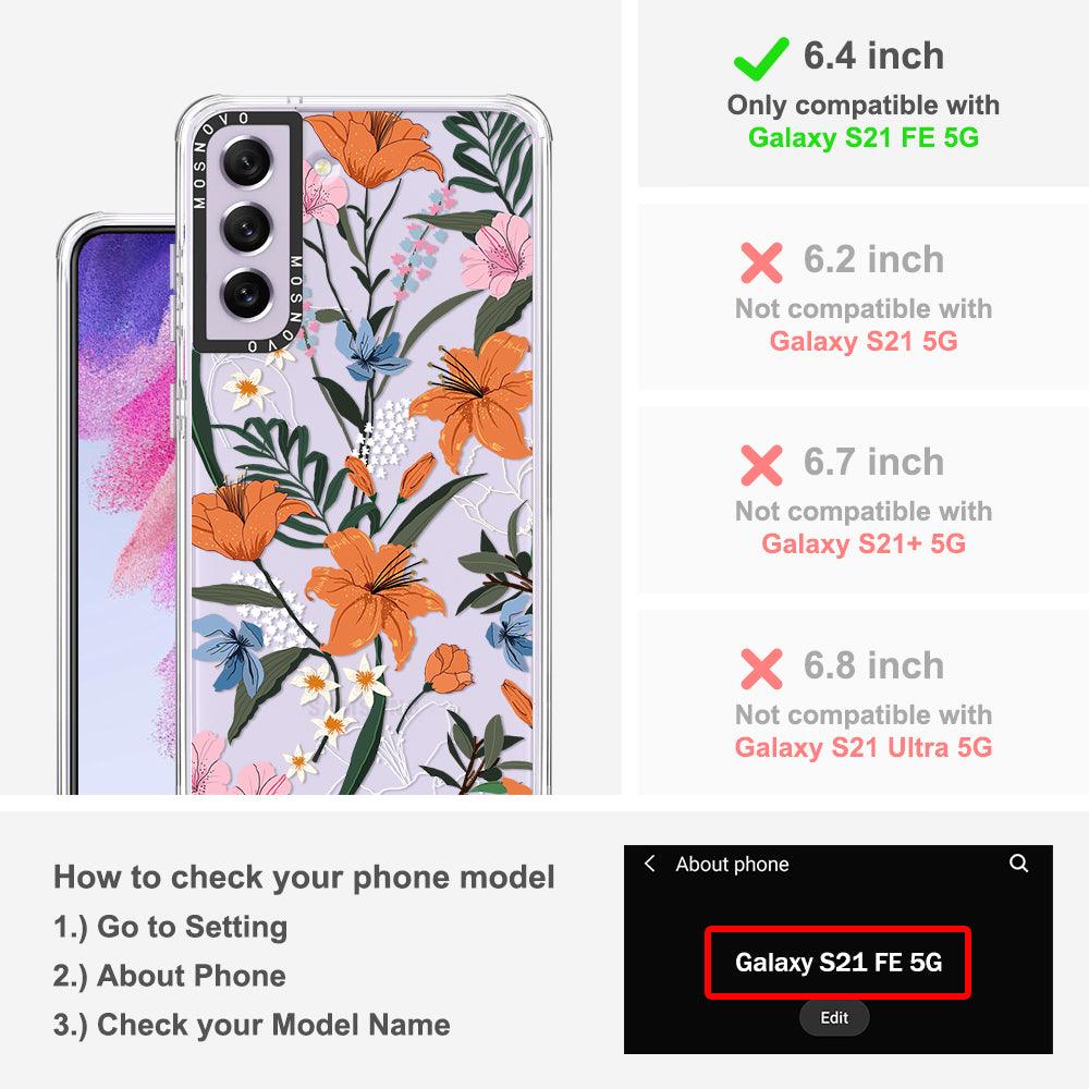 Lily Garden Phone Case - Samsung Galaxy S21 FE Case - MOSNOVO