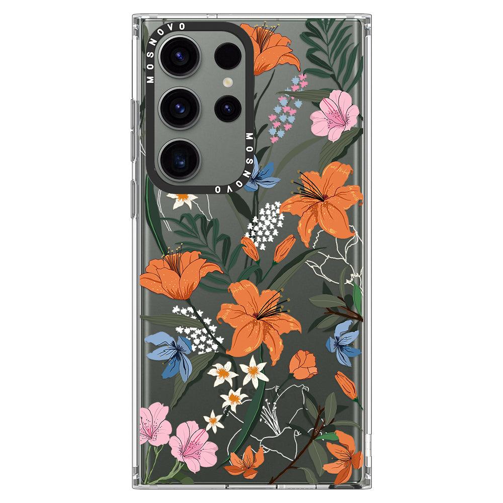 Lily Garden Phone Case - Samsung Galaxy S23 Ultra Case - MOSNOVO