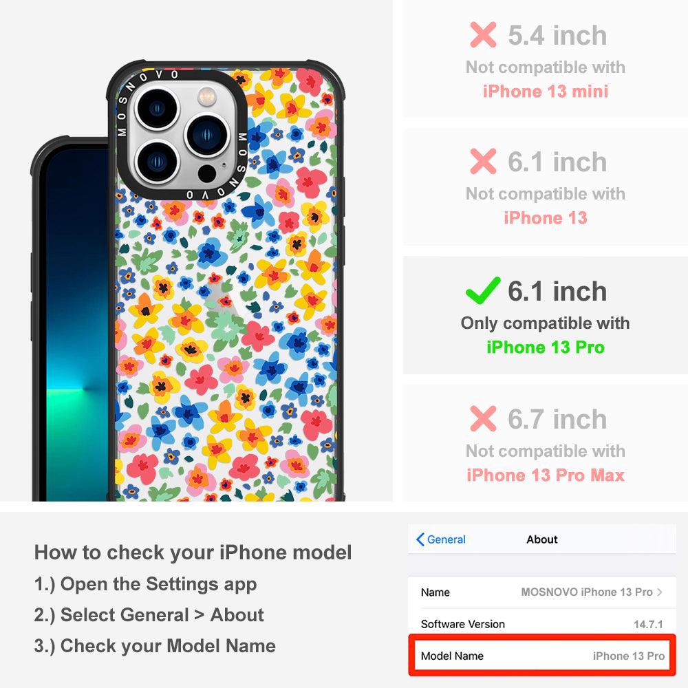 Lovely Floral Flower Phone Case - iPhone 13 Pro Case - MOSNOVO