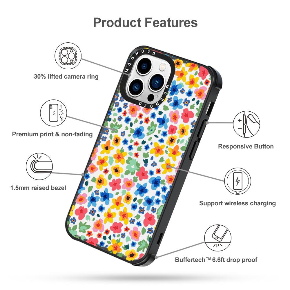 Lovely Floral Flower Phone Case - iPhone 13 Pro Case - MOSNOVO