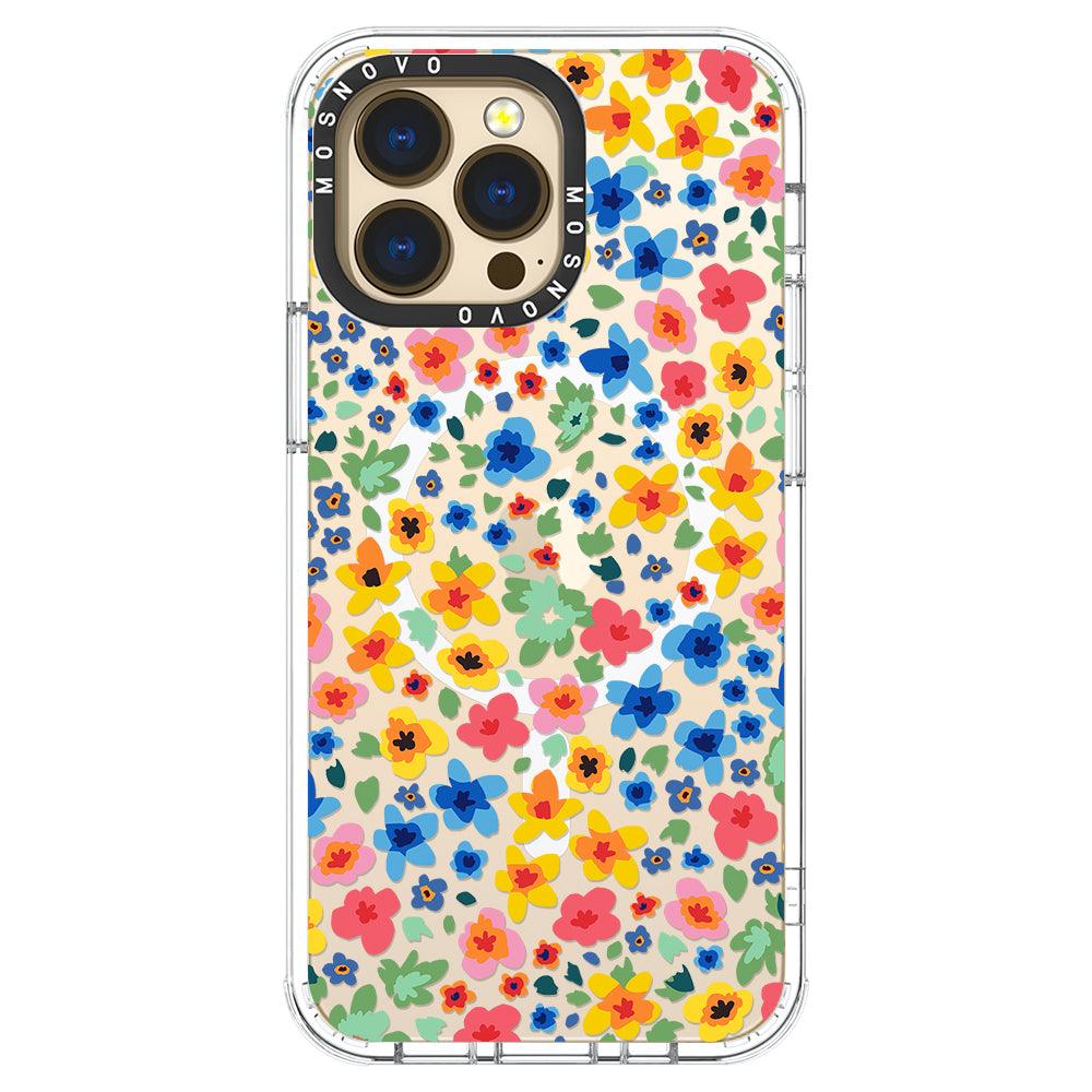 Lovely Floral Flower Phone Case - iPhone 13 Pro Case - MOSNOVO