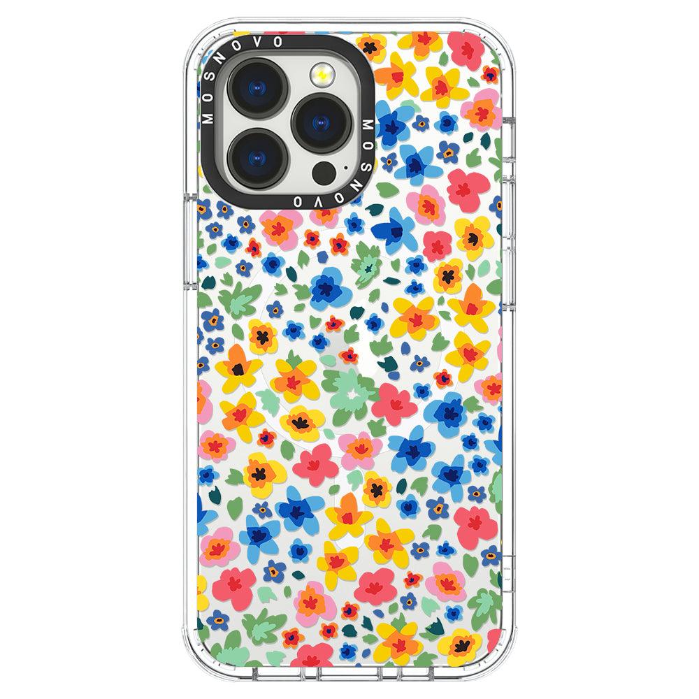 Lovely Floral Flower Phone Case - iPhone 13 Pro Case - MOSNOVO