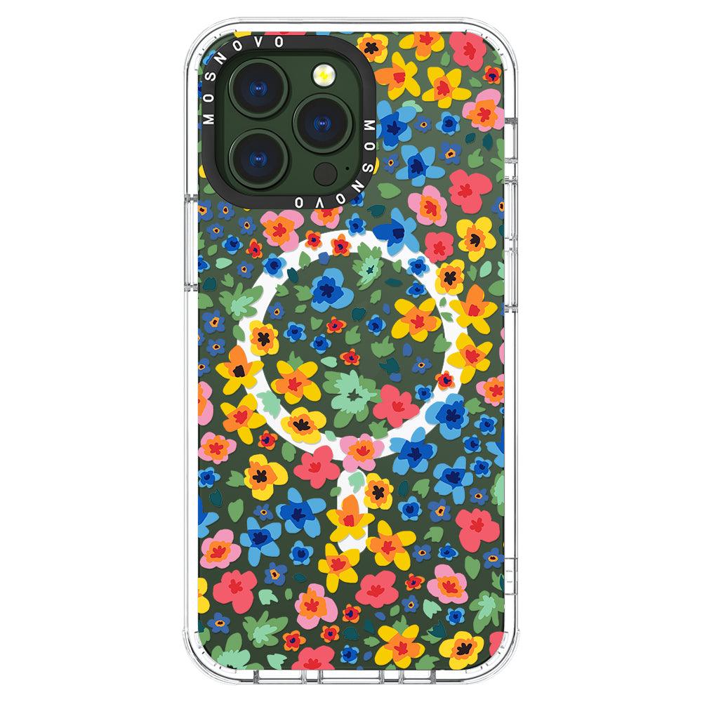 Lovely Floral Flower Phone Case - iPhone 13 Pro Case - MOSNOVO