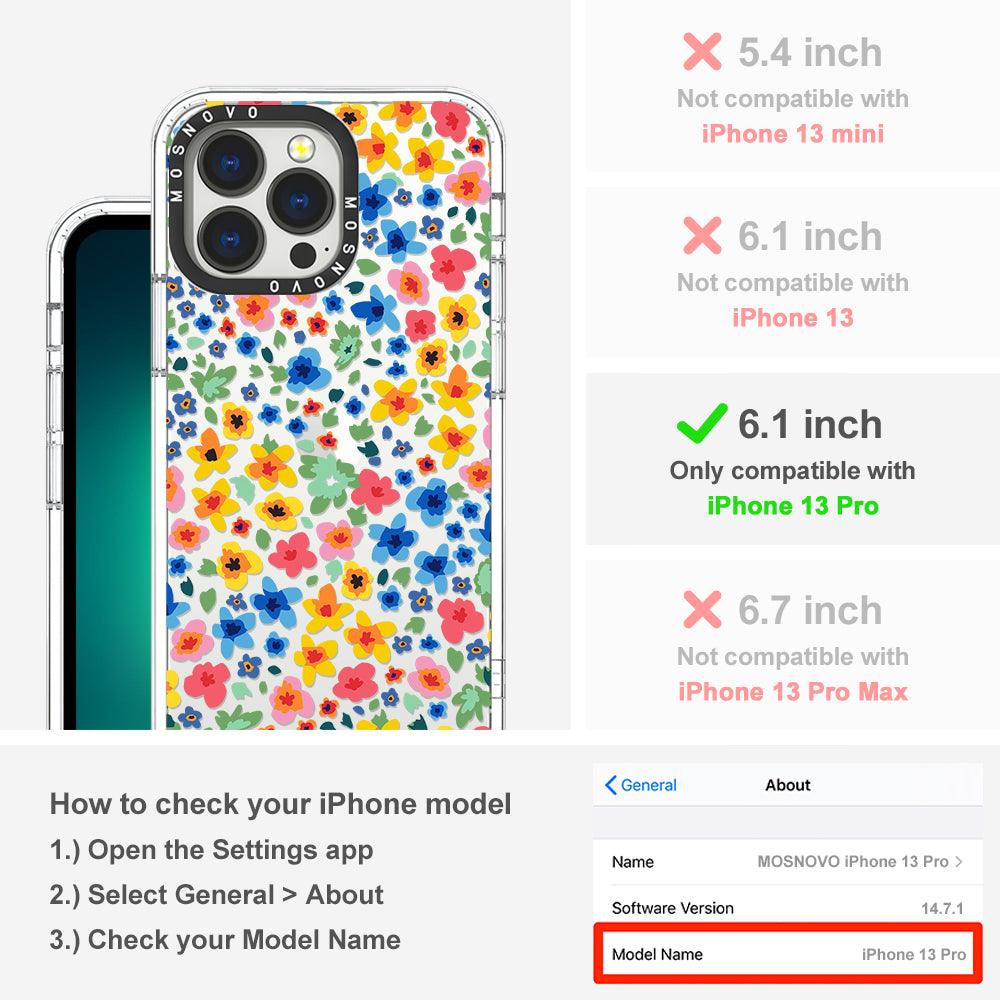 Lovely Floral Flower Phone Case - iPhone 13 Pro Case - MOSNOVO