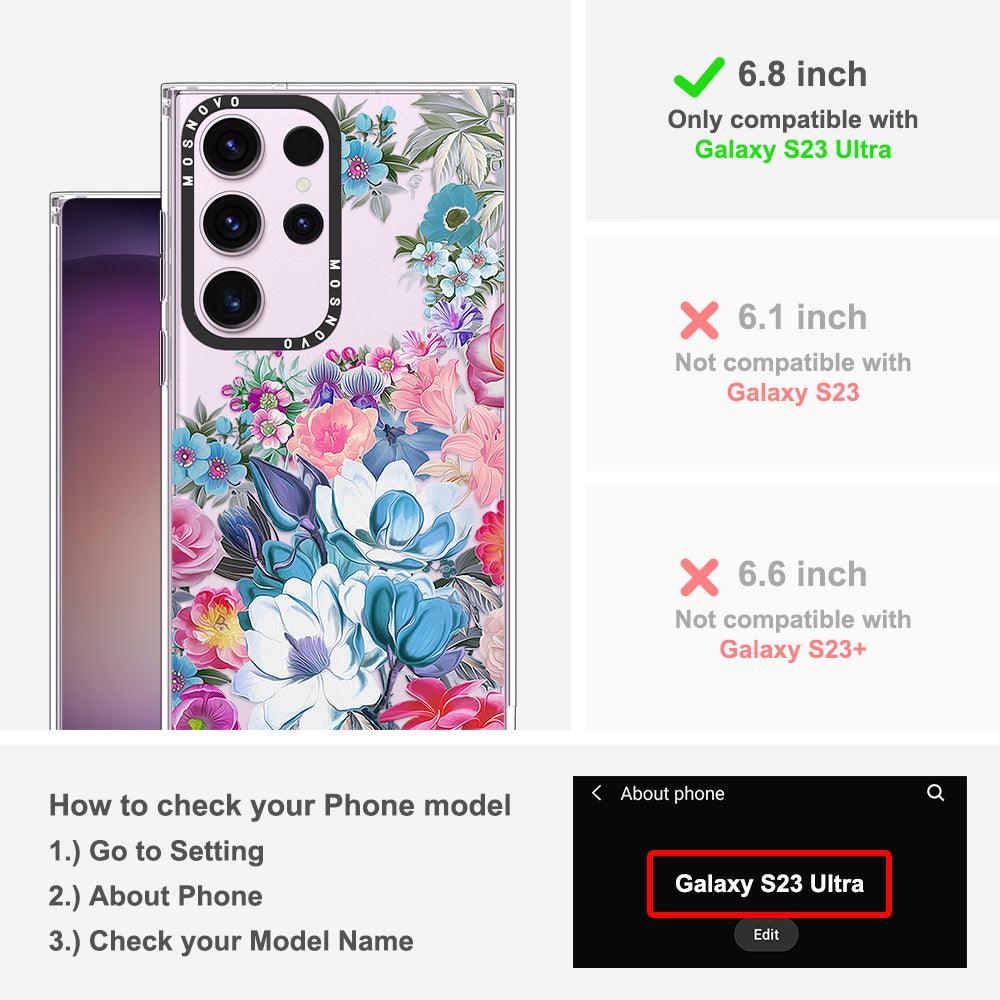 Magnolia Flower Phone Case - Samsung Galaxy S23 Ultra Case - MOSNOVO