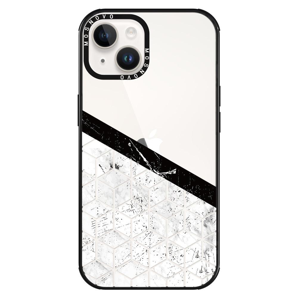 Marble Block Art Phone Case - iPhone 14 Plus Case - MOSNOVO