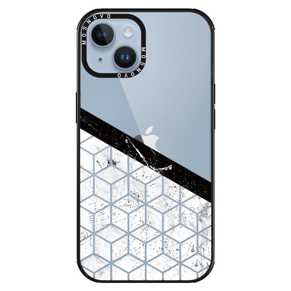 Marble Block Art Phone Case - iPhone 14 Plus Case - MOSNOVO