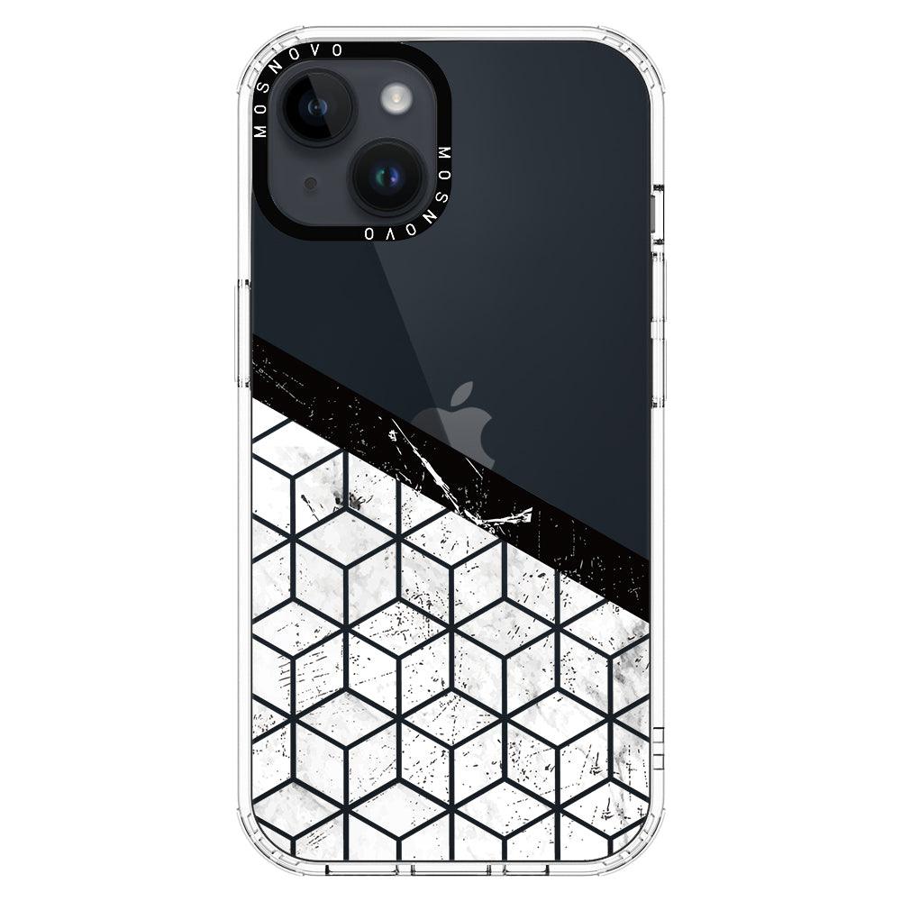 Marble Block Art Phone Case - iPhone 14 Plus Case - MOSNOVO