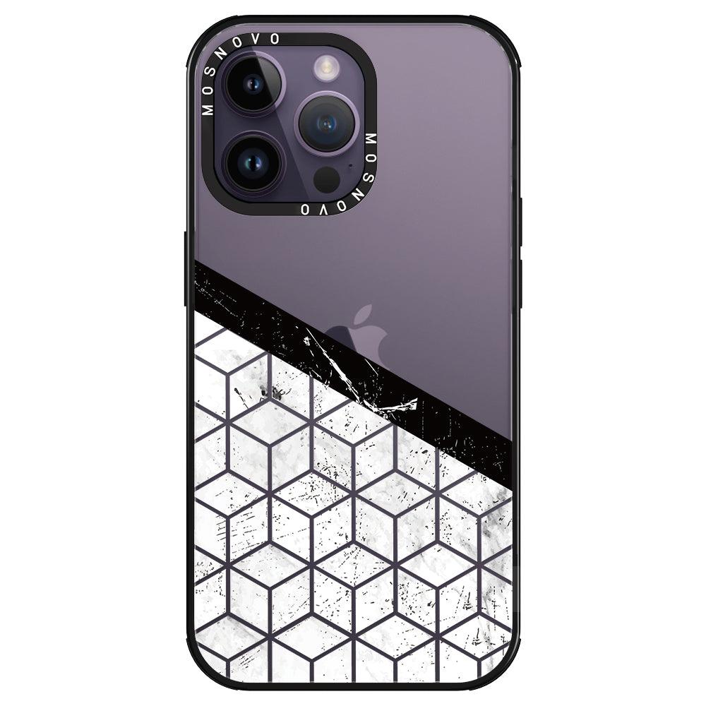 Marble Block Art Phone Case - iPhone 14 Pro Max Case - MOSNOVO