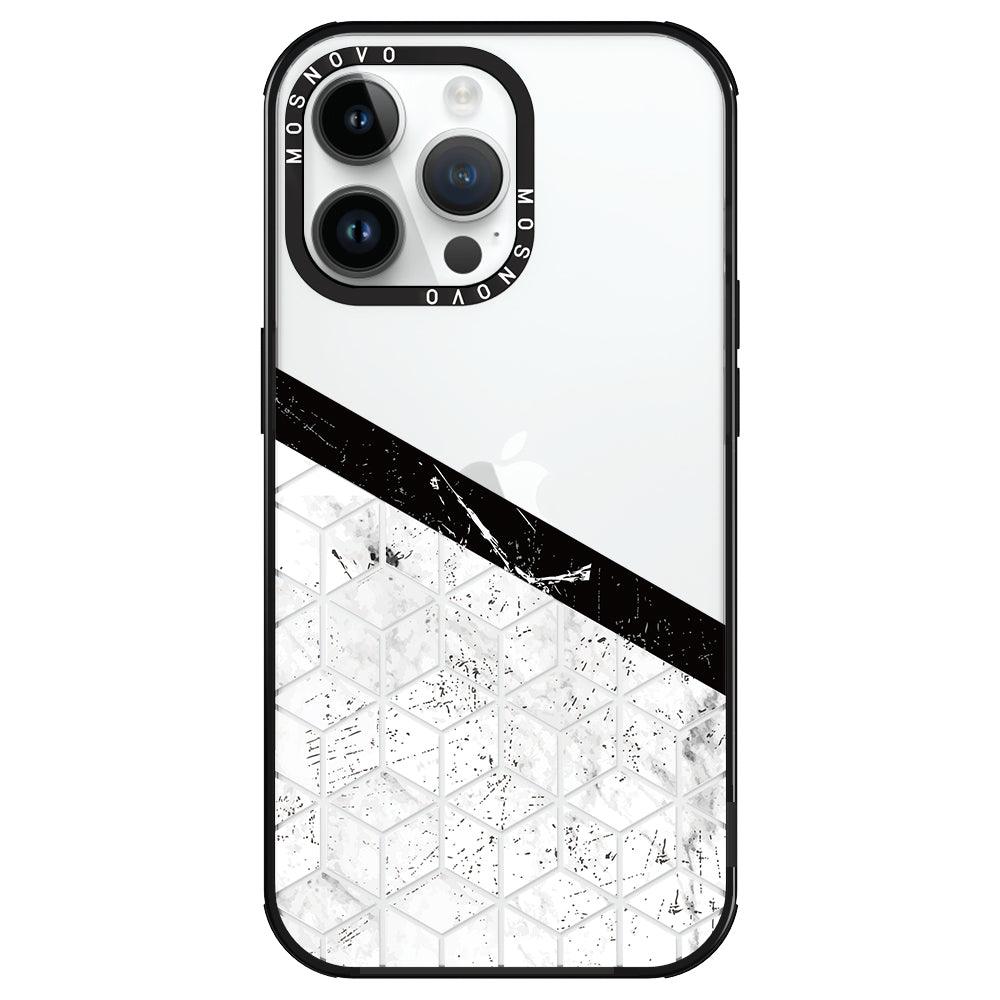 Marble Block Art Phone Case - iPhone 14 Pro Max Case - MOSNOVO