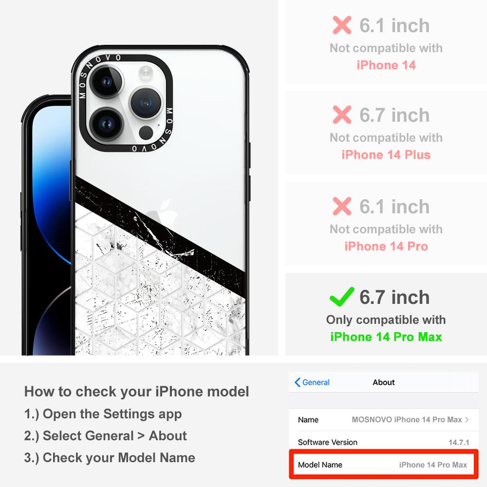 Marble Block Art Phone Case - iPhone 14 Pro Max Case - MOSNOVO