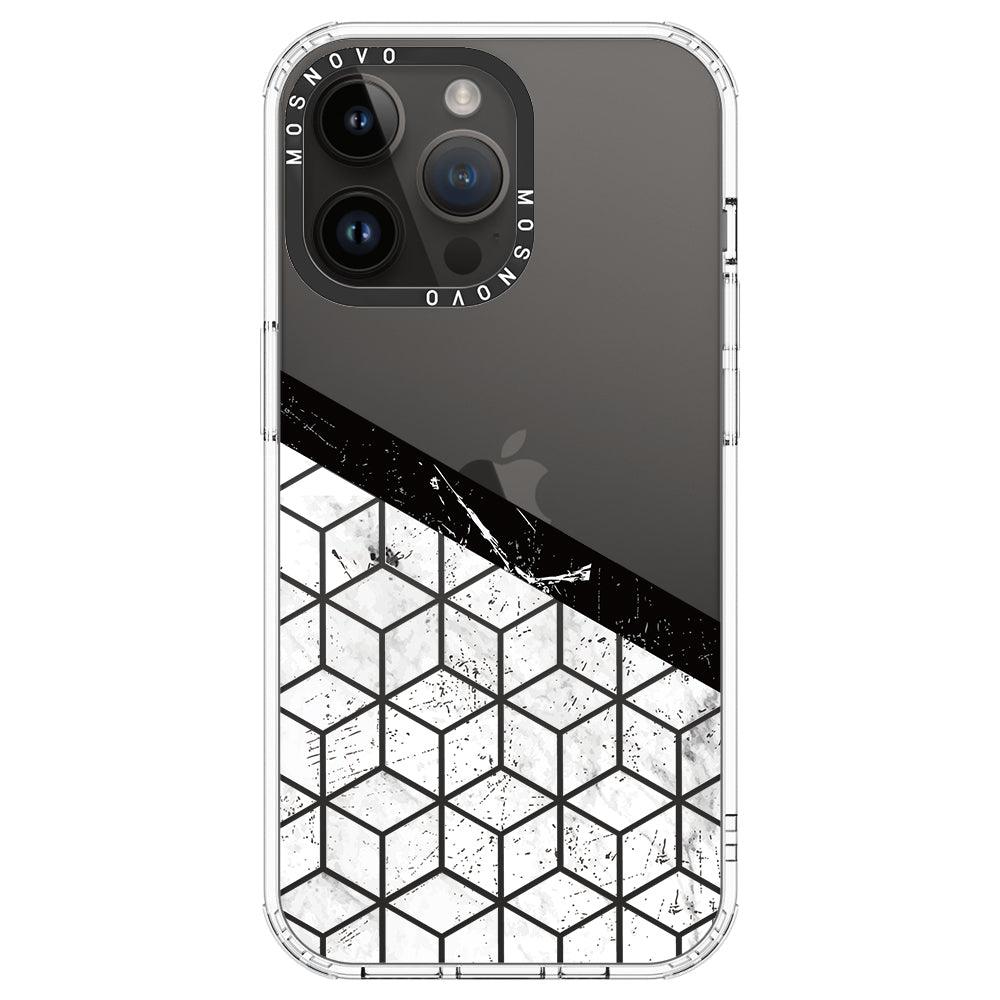 Marble Block Art Phone Case - iPhone 14 Pro Max Case - MOSNOVO