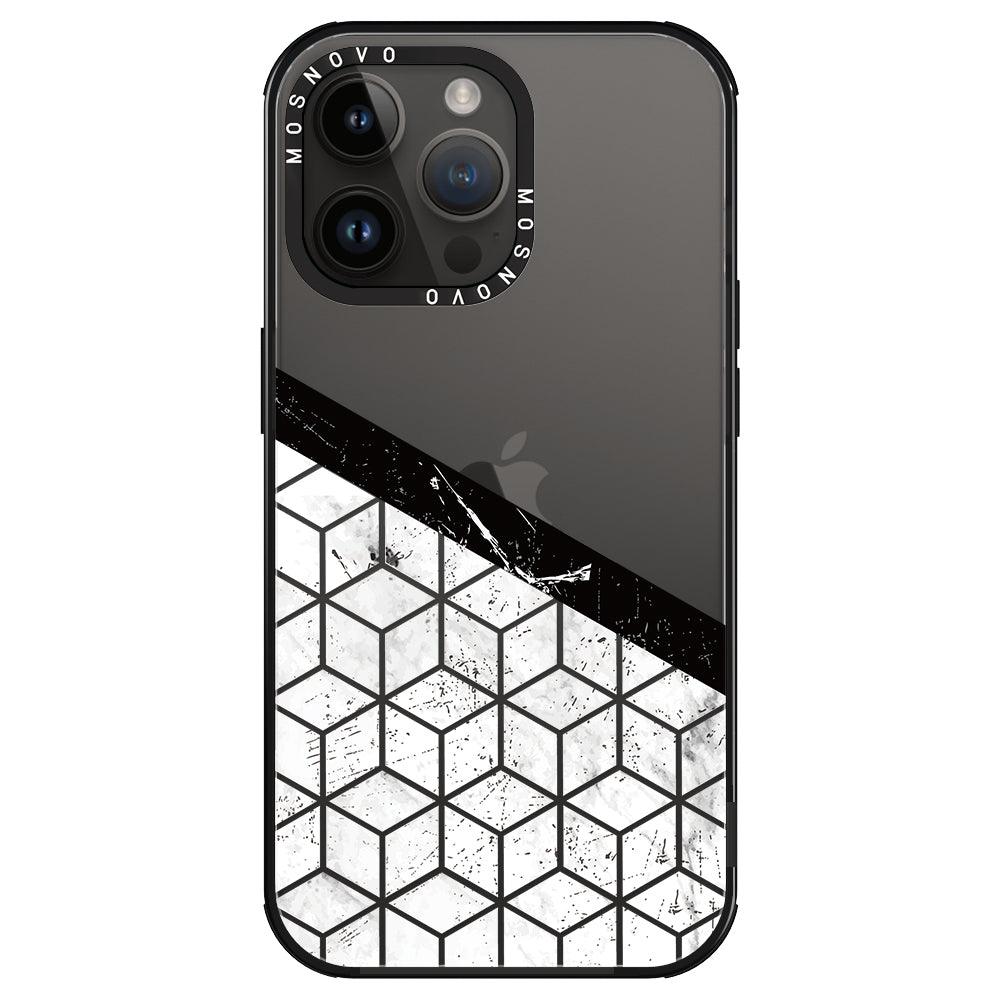 Marble Block Art Phone Case - iPhone 14 Pro Max Case - MOSNOVO