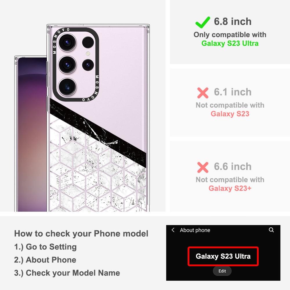 Marble Block Art Phone Case - Samsung Galaxy S23 Ultra Case - MOSNOVO
