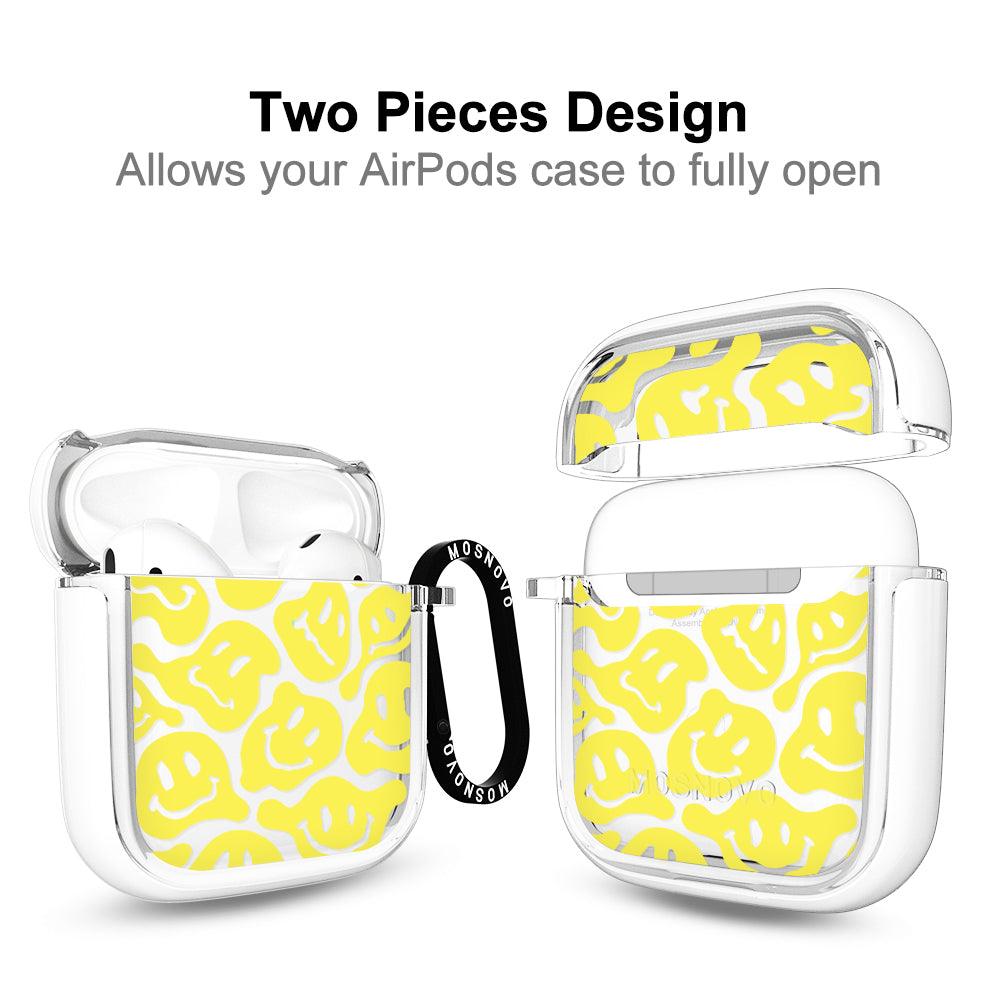 Melted Yellow Smiles Face AirPods 1/2 Case - MOSNOVO