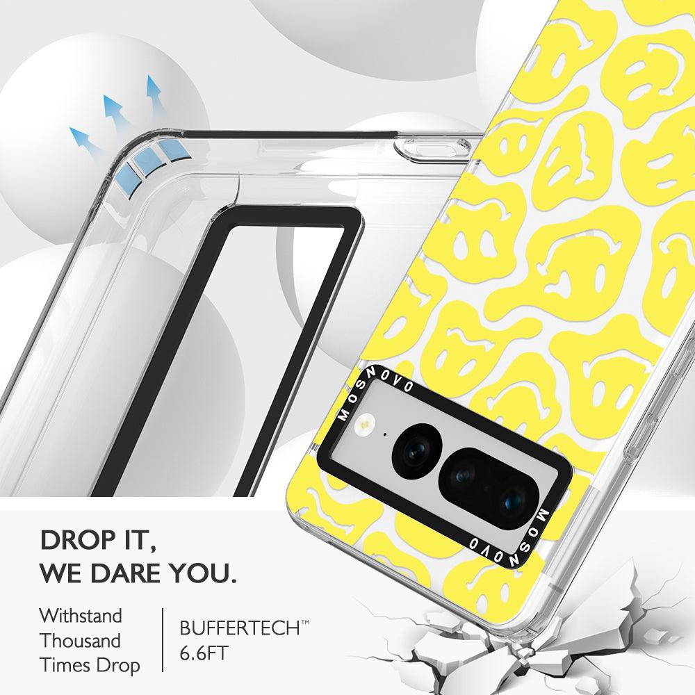 Melted Yellow Smiles Face Phone Case - Google Pixel 7 Pro Case - MOSNOVO