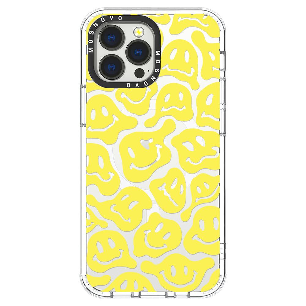 Melted Yellow Smiles Face Phone Case - iPhone 13 Pro Max Case - MOSNOVO