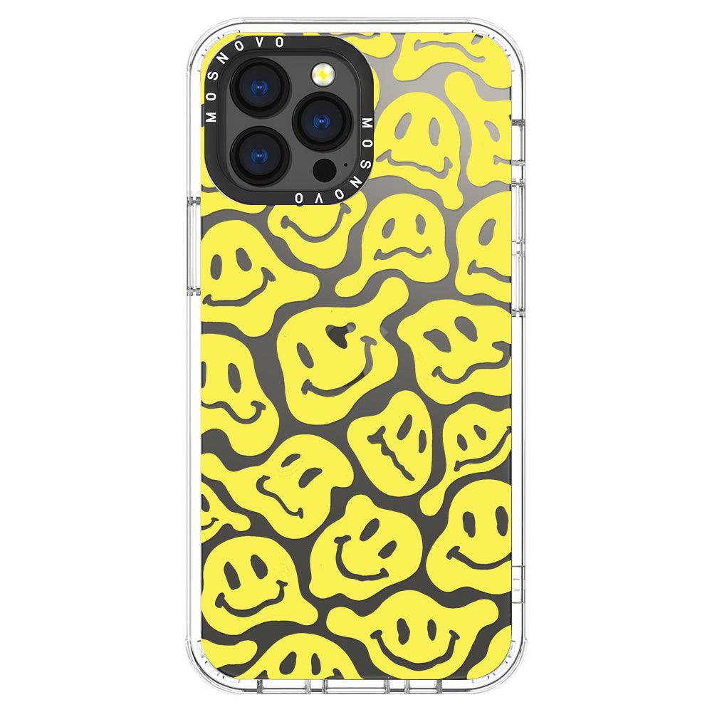 Melted Yellow Smiles Face Phone Case - iPhone 13 Pro Max Case - MOSNOVO