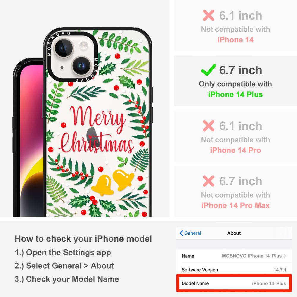 Merry Christmas Phone Case - iPhone 14 Plus Case - MOSNOVO