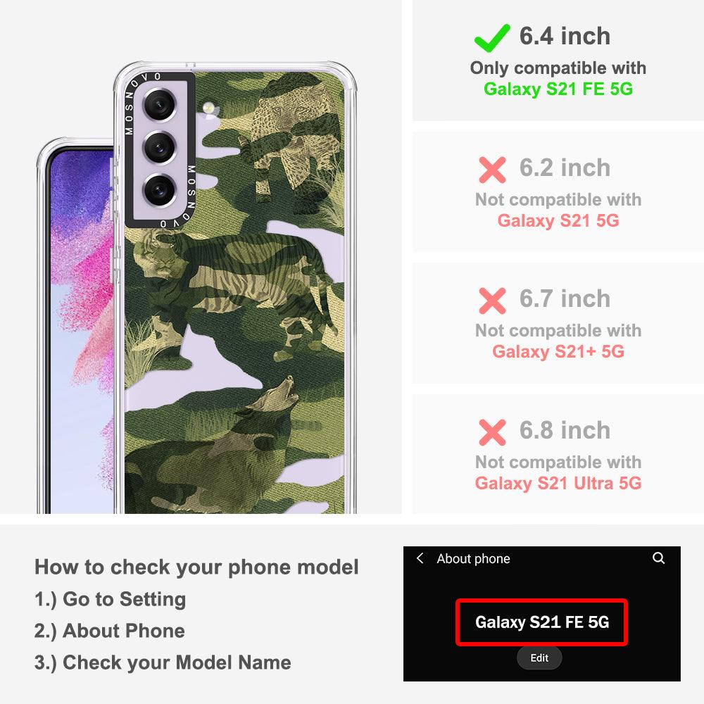 Military Camouflage Phone Case - Samsung Galaxy S21 FE Case - MOSNOVO
