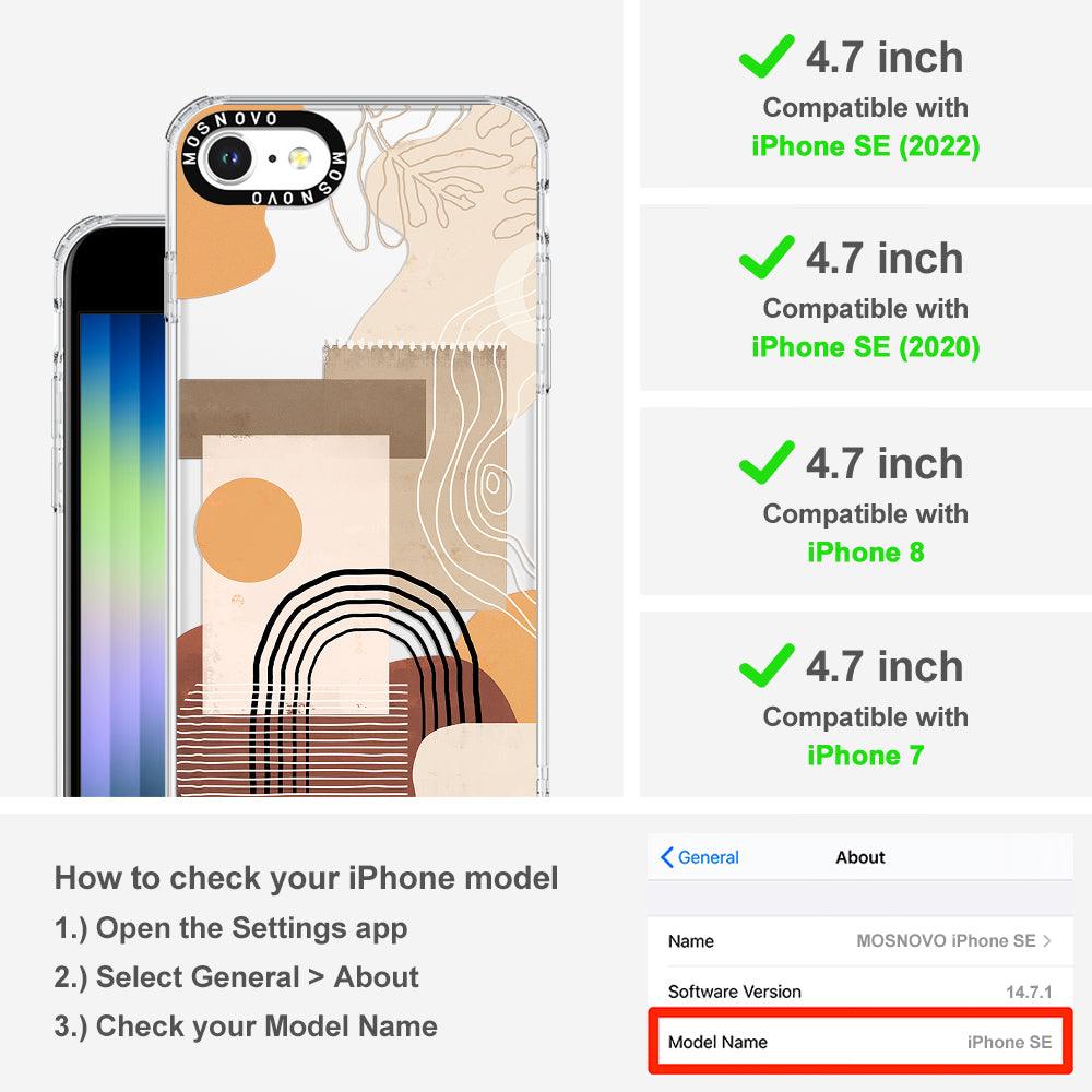 Minimalist Abstract Art Phone Case - iPhone SE 2022 Case - MOSNOVO