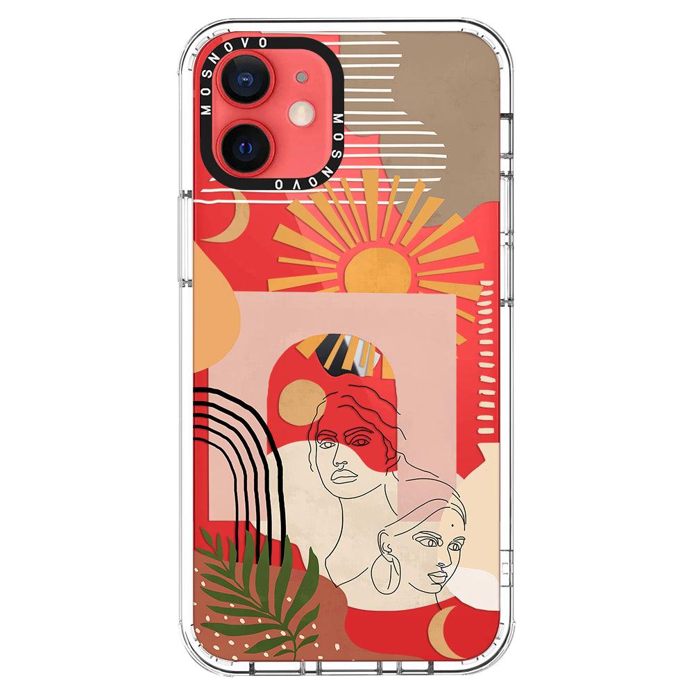 Modern Collage Art Phone Case - iPhone 12 Mini Case - MOSNOVO