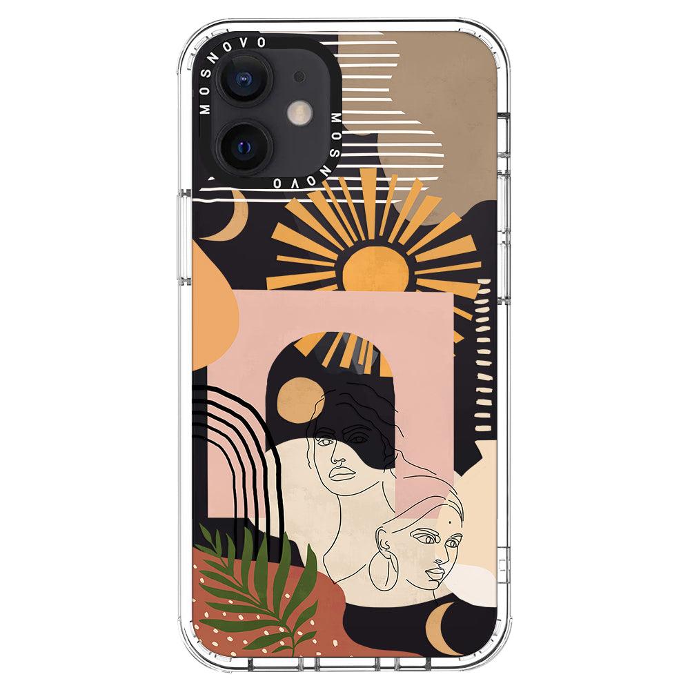 Modern Collage Art Phone Case - iPhone 12 Mini Case - MOSNOVO