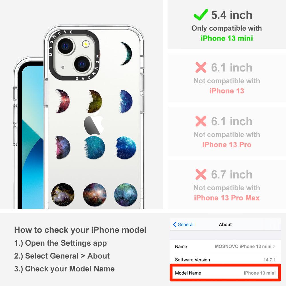 Moon Phase Phone Case - iPhone 13 Mini Case - MOSNOVO